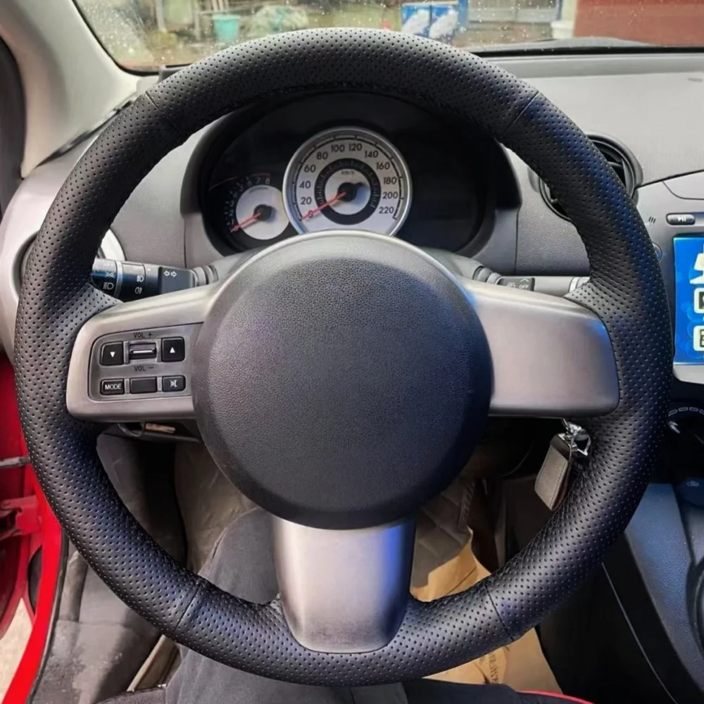 

Car Steering Wheel Cover Non-Slip Microfiber Leather For Mazda 2 2008 2009 2010 2011 2012 2013 2014 Steering-Wheel Cover Wrap