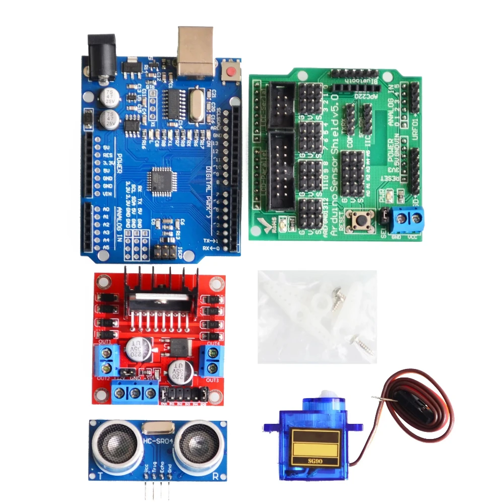 Picture 4: Motor Smart Robot Car Chassis Kit Speed Encoder Battery Box 2WD 4WD For Arduino Free Shipping