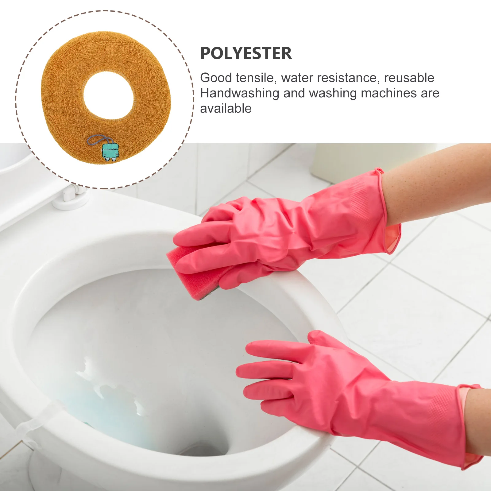 

3Pcs Toilet Seat Cover Washable Reusable O-Shaped Toilet Cushions Adorable Cartoon Design for Home Hotel Use Comfortable Seat