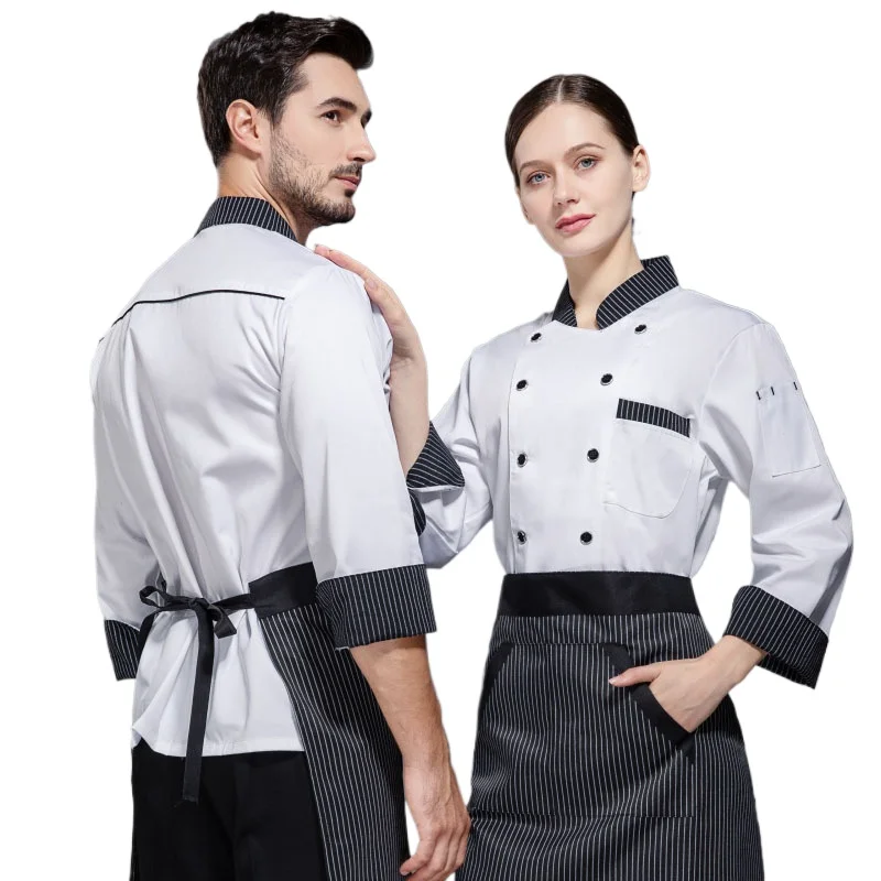 Origianl Chef Overalls Long Sleeves Meal Clothes Apron Sets, Cake Shop Baking Tools