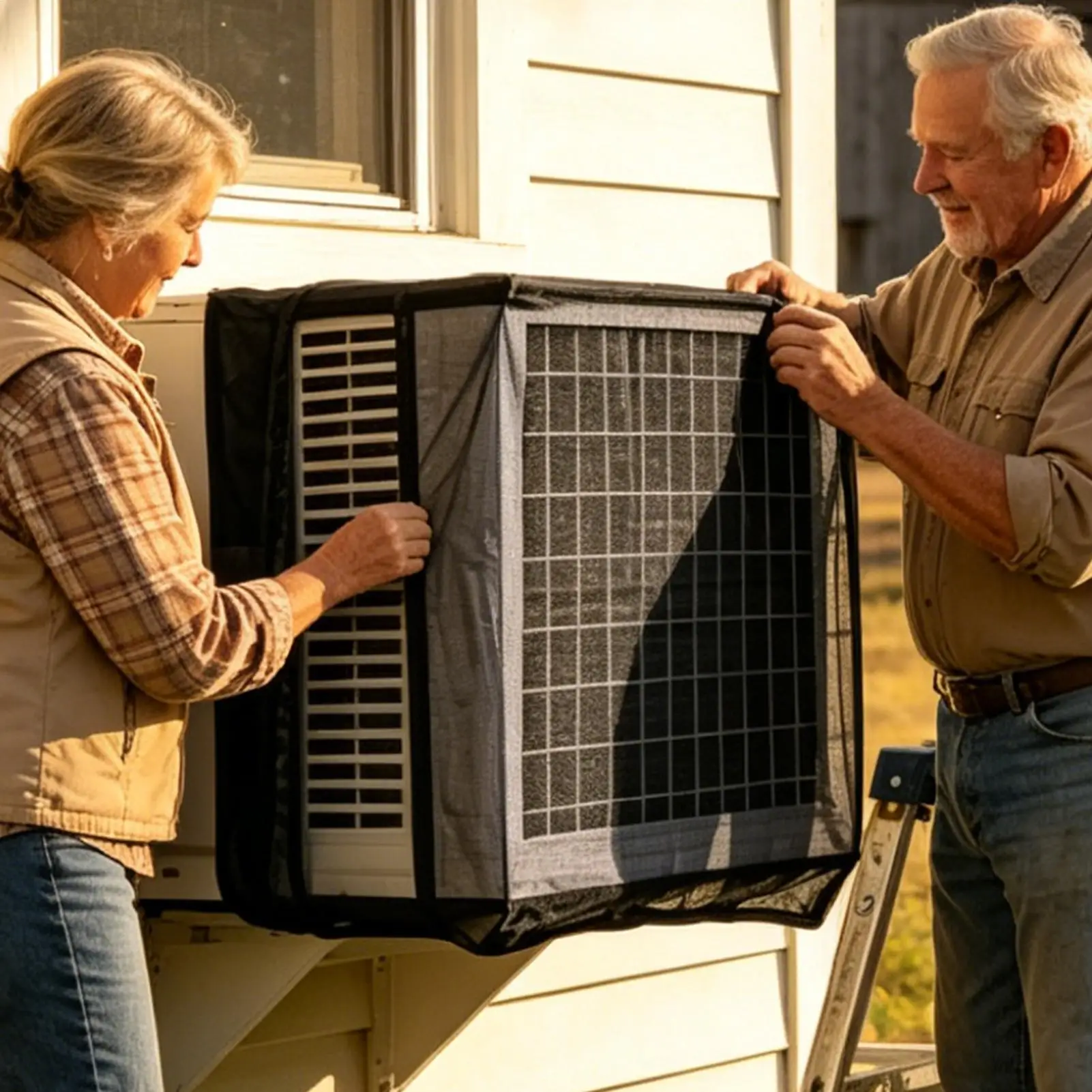 

Чехол для кондиционера, защитная сетка для наружного блока, дышащая сетчатая накидка для кондиционера для дома, квартиры, ресторана, балкона, коммерческого использования