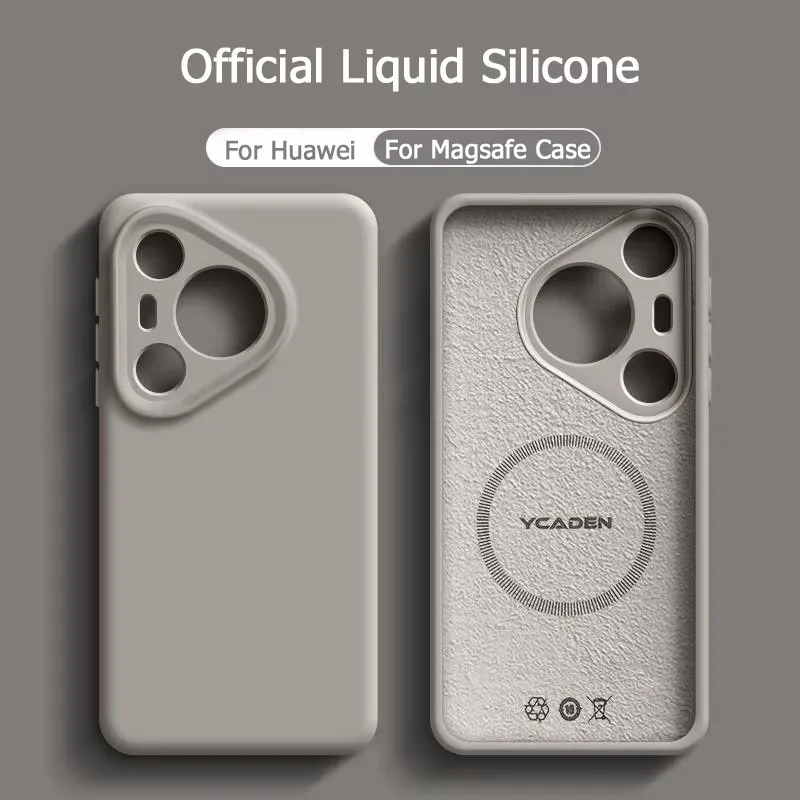 Роскошный жидкий силиконовый магнитный чехол для Magsafe для Huawei P30 P40 P50 P60 Pura 70 Pro Mate 70 60 50 40 30 Pro Plus 5G Cover
