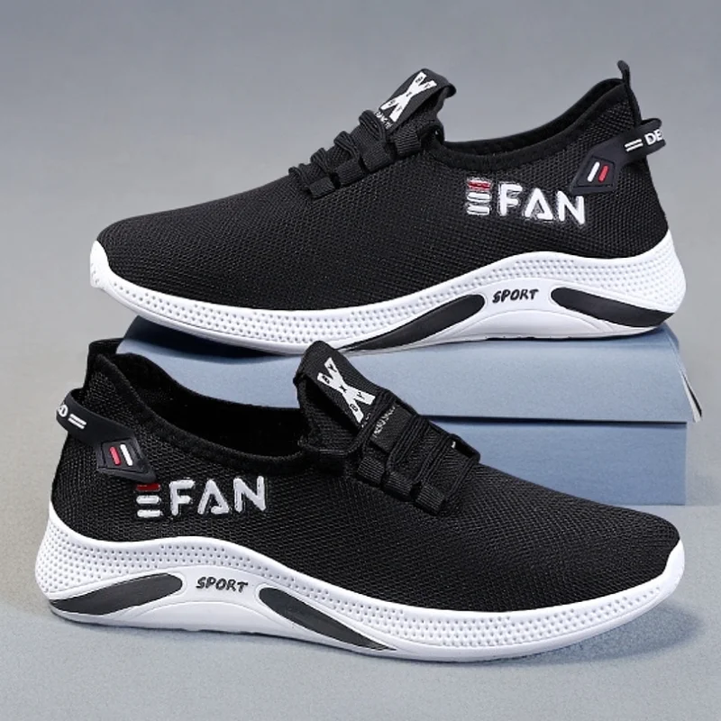 

2025 Spring and Summer New Outdoor Running Men's Shoes Non-slip Men's Walking Shoes Soft-soled Trendy Shoes Casual Sports Shoes