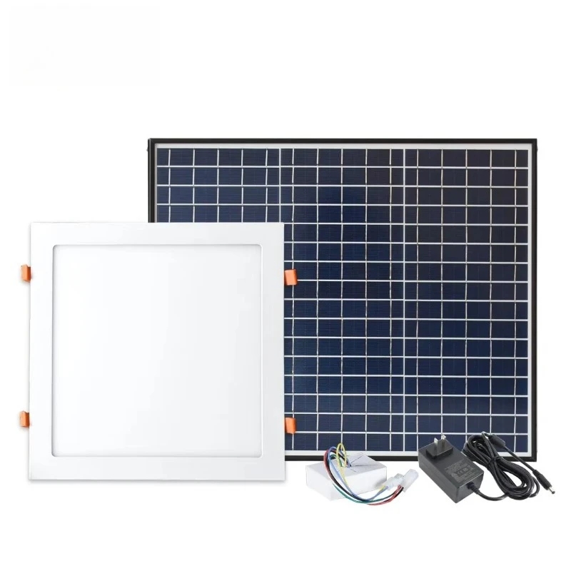 300mm Square Flush‑Mount Ceiling LED Light Solar‑Powered Skylight Smart Sensor Lighting for Day and Night Use