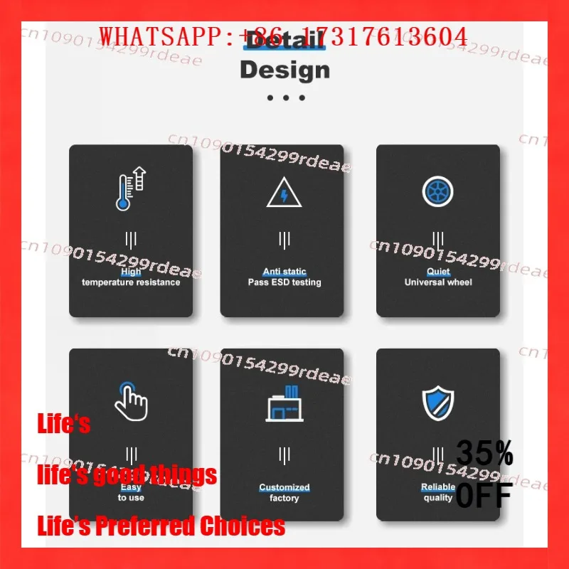 

High quality stainless steel anti-static Turnove hanging basket ESD SMT PCB reel storage cart with hanger