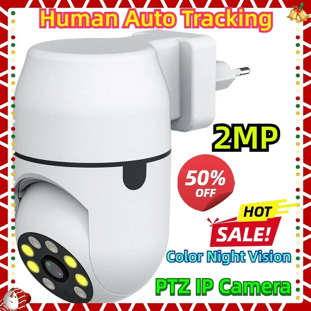 

2MP PTZ IP Camera Wireless Human Auto Tracking Cctv Security Surveillance Smart Cloud Color Night Vision Wifi Home Cam