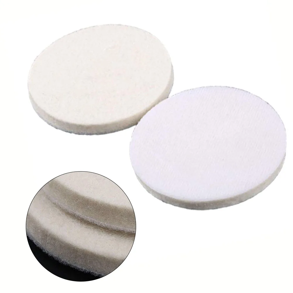 Imagem -03 - Sentiu Polimento Roda Lustrando Almofadas Discos de Moagem para Jade Metal Vidro Mármore Cerâmica 80 mm Pcs lã