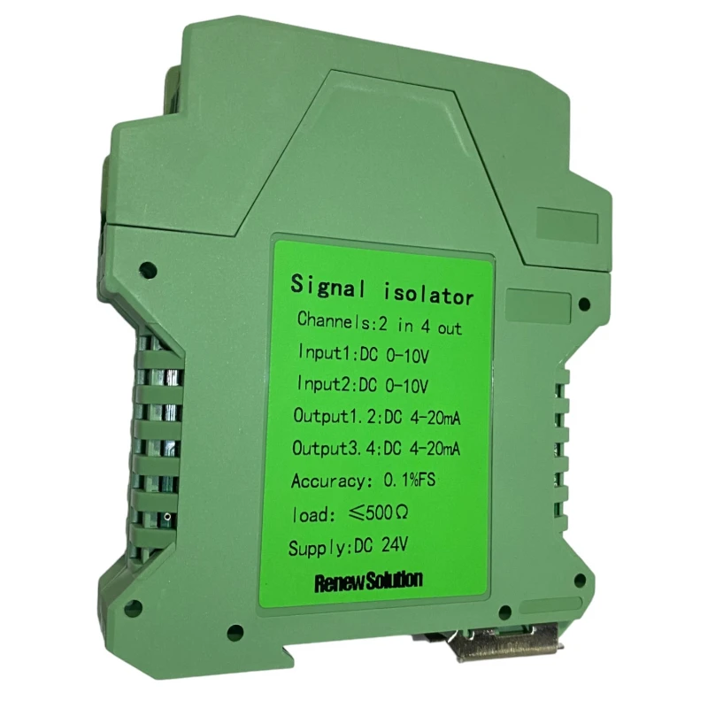 Signal Isolator Power Current Transmitter 4-20mA to 0-10v Isolator Distribution Signal Splitter 420ma Analog Isolation