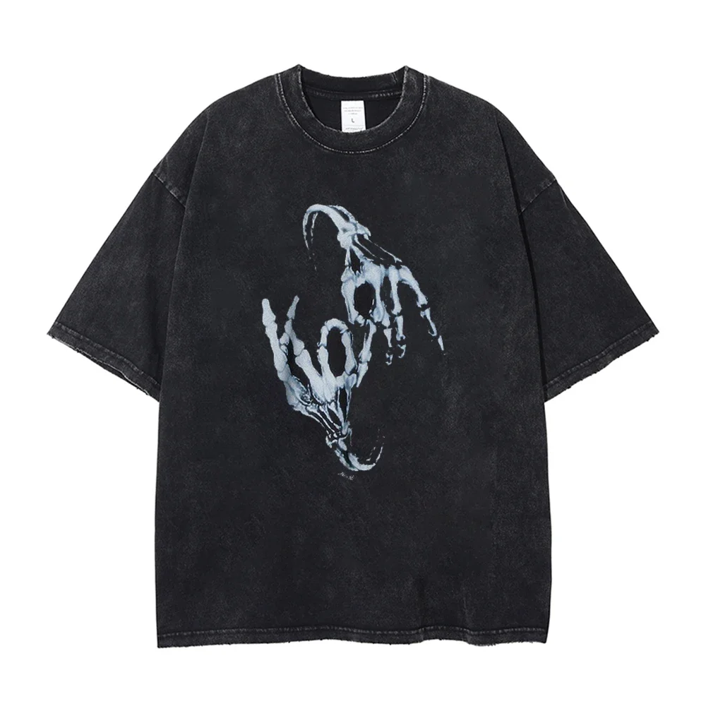 Korn Tshirt Nu-Metal Band Print T-shirt Retro Streetwear Loose Cotton T Shirts Summer Vintage Korn T-shirt Follow The Leader Top