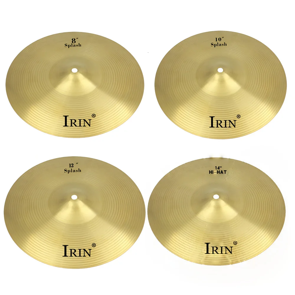 8/10/12/14 Inch Cymbal Brass Anti-rust Drum Cymbal Percussion Cymbals Hat Drums Crash Parts Instrument Accessories