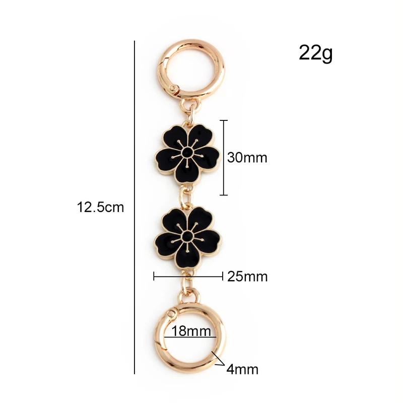 1PC Fashionable All-match Sakura Metal Crossbody Bag Decoration Extension Chain Wallet Shoulder Strap Extension Chain
