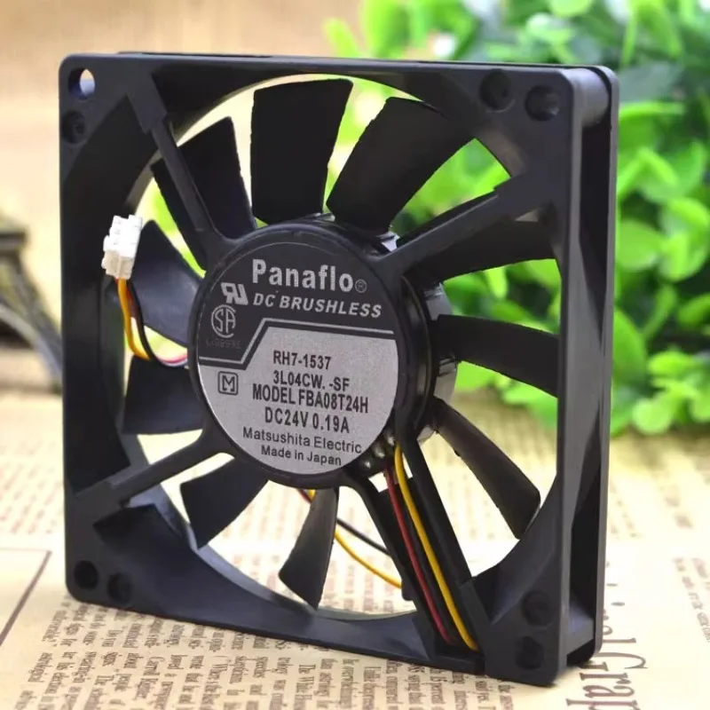 Original Cooler Fan for Panaflo FBA08T24H 24V 0.19A Cooling Fan 80*80*15MM