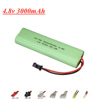 4.8V 3000mah rechargeable NI-MH battery For RC toys Tanks robots cars trains robots model accessory 4.8 V NI-MH AA battery pack