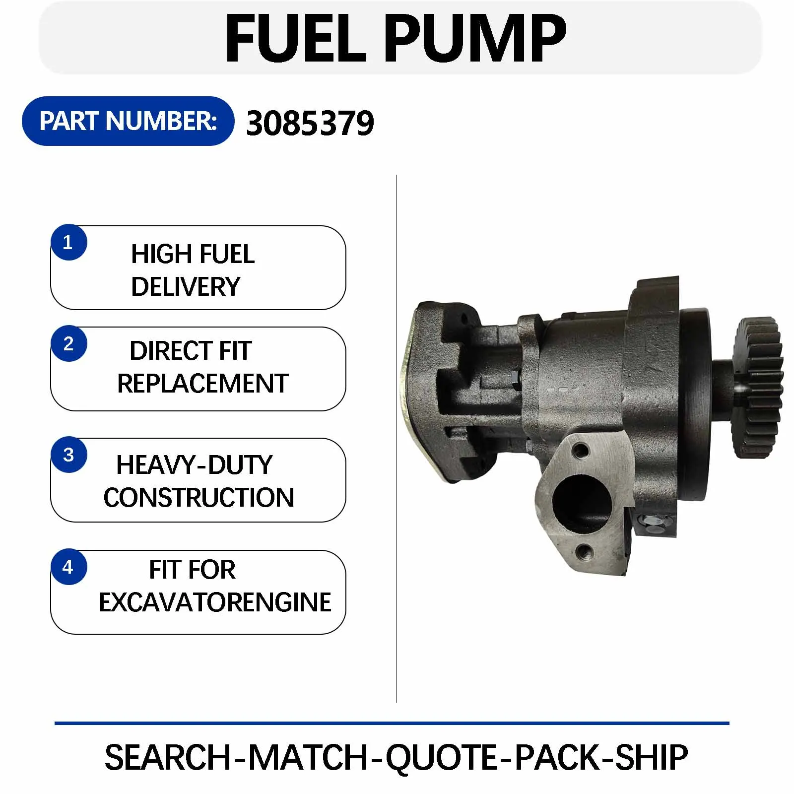 3085379 Oil Pump For Cummins Engine 855 NT855 NTA855 N14 NH220