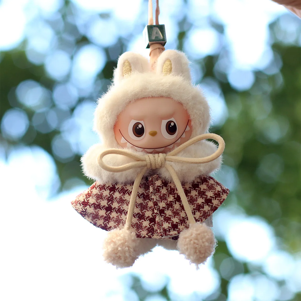 Ubranka dla Labubu 4.0, przypinka The Monsters z serii Love, kokarda, szalik, sukienka, akcesoria dla lalek 7-10 cm