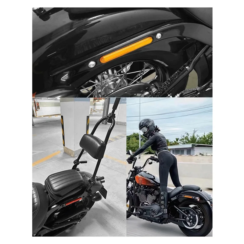 A33K-Motorcycle Rear Seat Cushion Rear Passenger Seat For -Davidson Softail FXST 107 Street Bob FXBB 107 2018-2023 - view 3