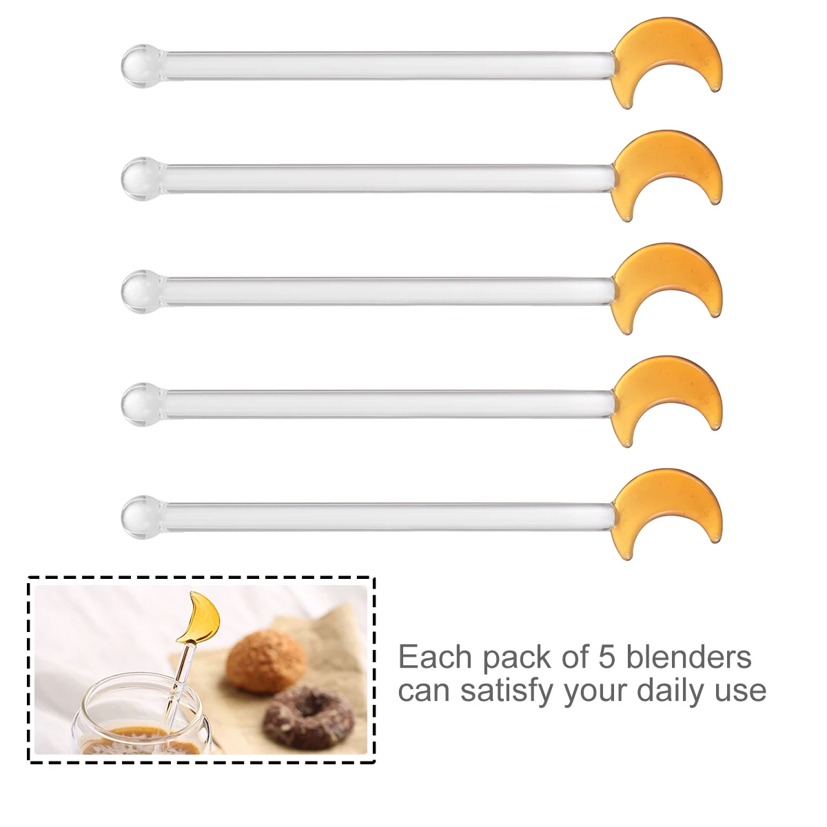 

5Pcs Premium Cocktail Mixing Rods Eco-Friendly Stirrers for Milk Juice Coffee Wine Bar Drink Accessories