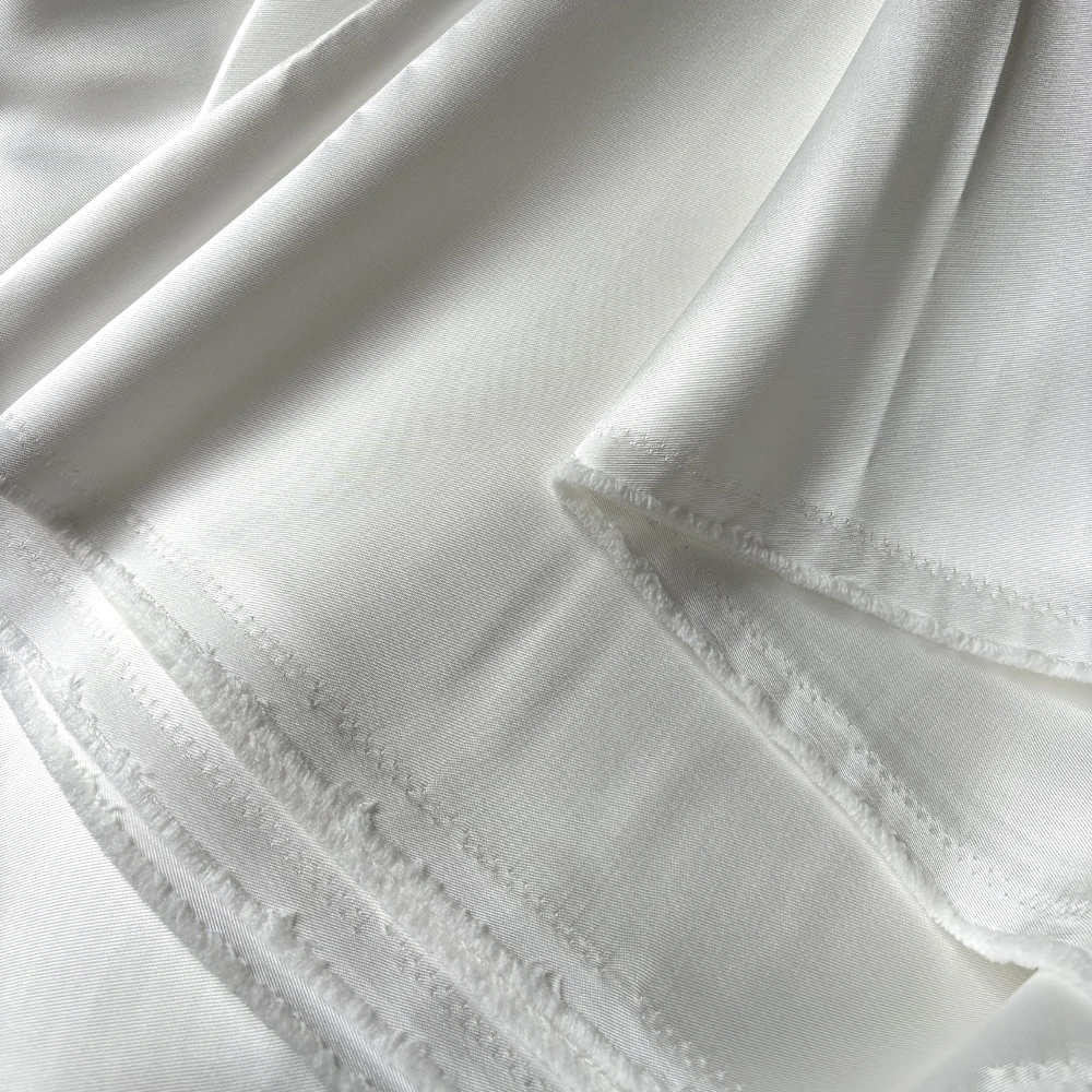 Luxury White Stiff Mikado Satin Fabric by Yard, Evening Bridal Wedding Dress Suit Fabric, Twill Satin DIY Sewing Material