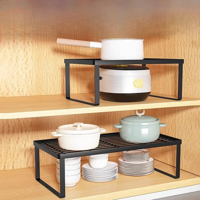 Kitchen Pot Rack Storage Shelf under Sink Multi-layer Partition Home Use Multi-functional Cabinet Storage Rack Nordic Style