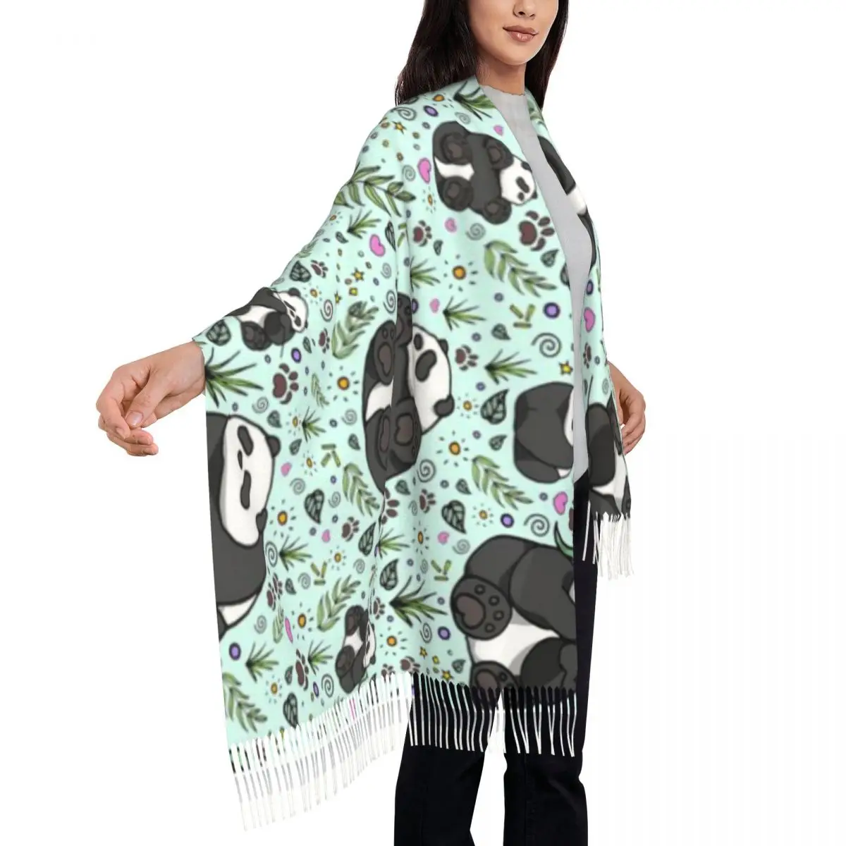 

Шаль Шарф с кисточками