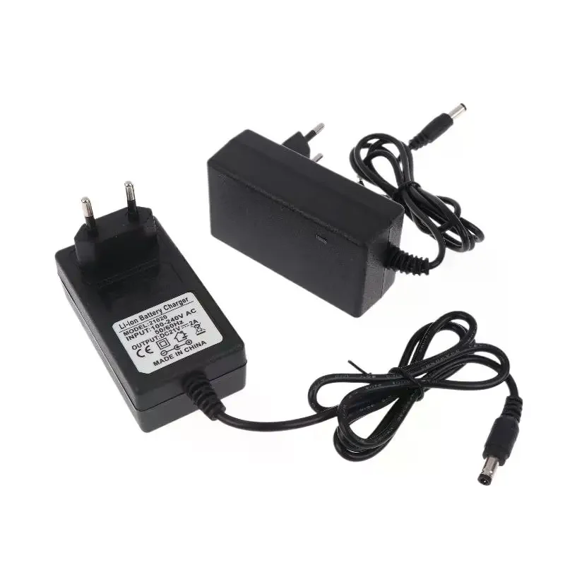 21V Lithium Battery Charger: EU Plug 1A 2A 18V Electric Drill Polisher Mower Adapter