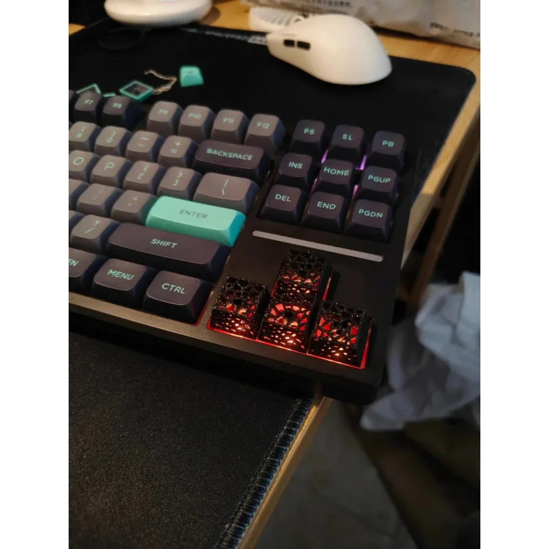 3DPrint Keycaps Minecraft Ore Hollow Game Key Transparent Mechanical Keyboard Custom Keycaps