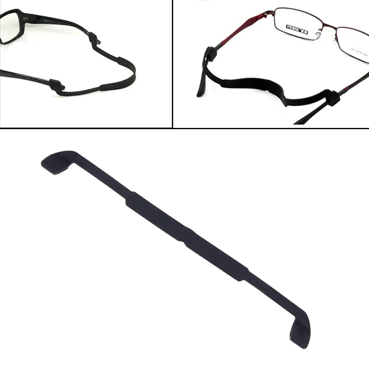 Eyeglasses Sunglasses Anti-Slip Silicone Elastic Headband Strap Secure Fit Non-Slip Rope for Sports Driving Outdoor Blue