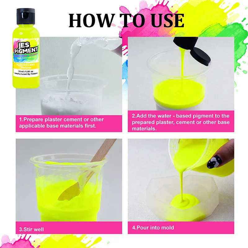 8colors/set fluorescent pigment, 30ml/1.01oz liquid pigment per bottle, epoxy resin dye night light pigment, suitable for DIY, view 6