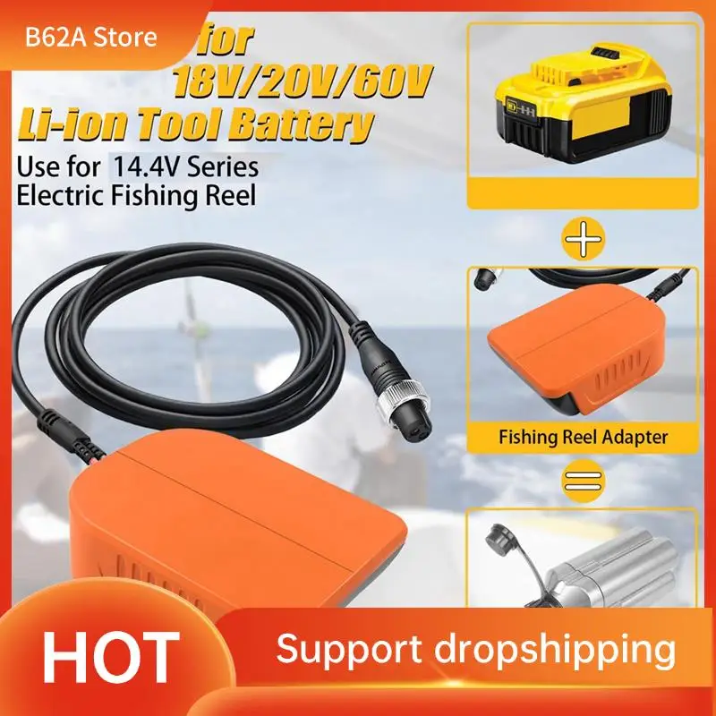 

B62A Fishing Reel Battery Adapter For 20V 60V Battery For Daiwa BM2300 For Shimano 14.4V Series Electric Fishing Reel