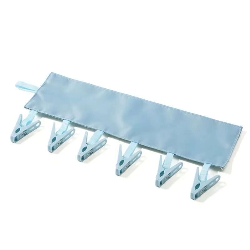 Foldable Fabric Clothes Hanger with Clips, Portable Closet Organizer for Socks & Underwear view 6