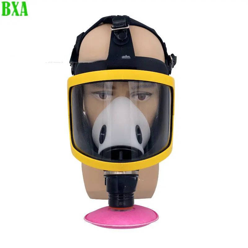 Protective Full Gas Mask Painting Spraying Organic Vapor Pillar Shaped Dustproof Silicone Chemcial Safety Proof Dust Facepiece