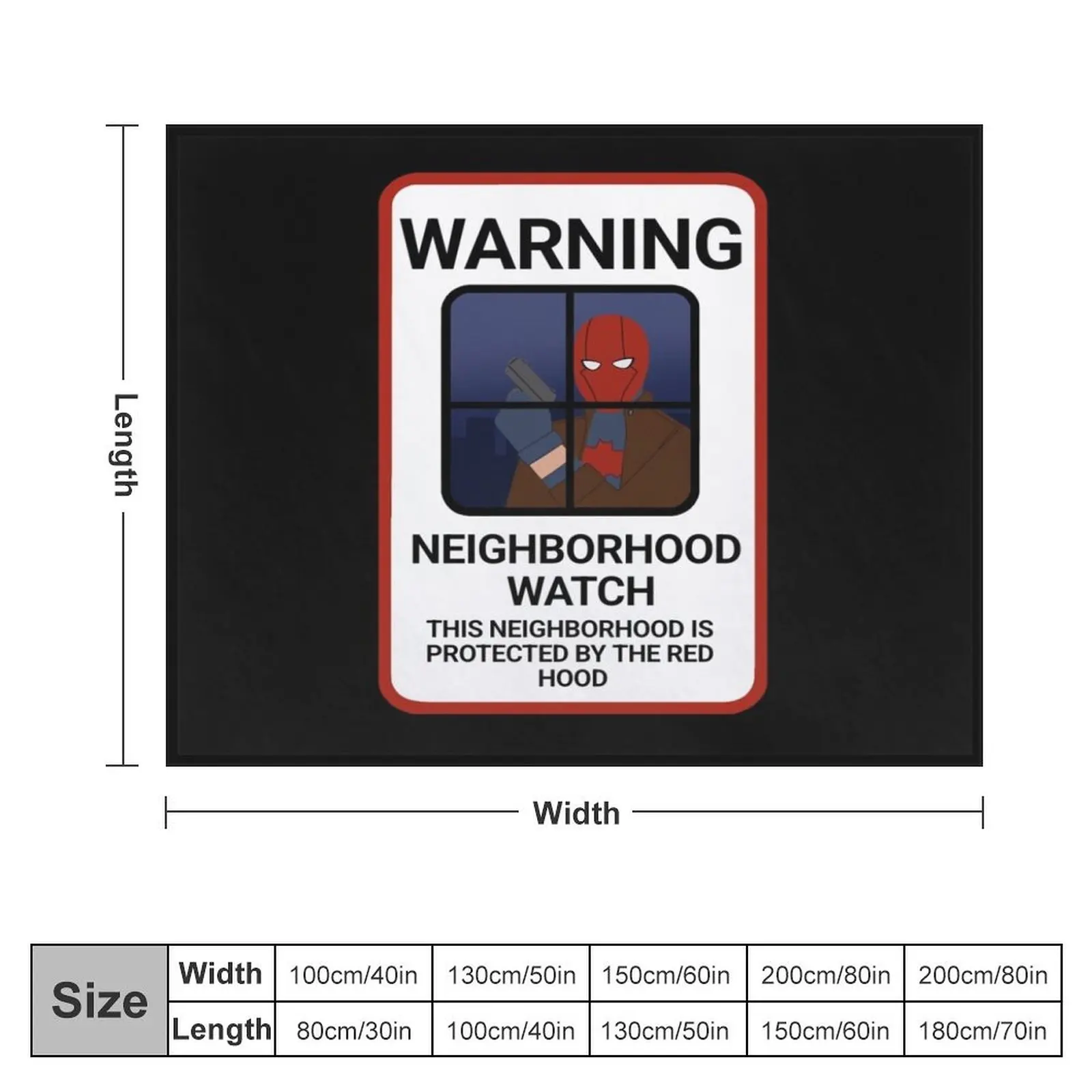 Red Hood Neighborhood Watch Throw Blanket Sleeping Bag Loose Blankets