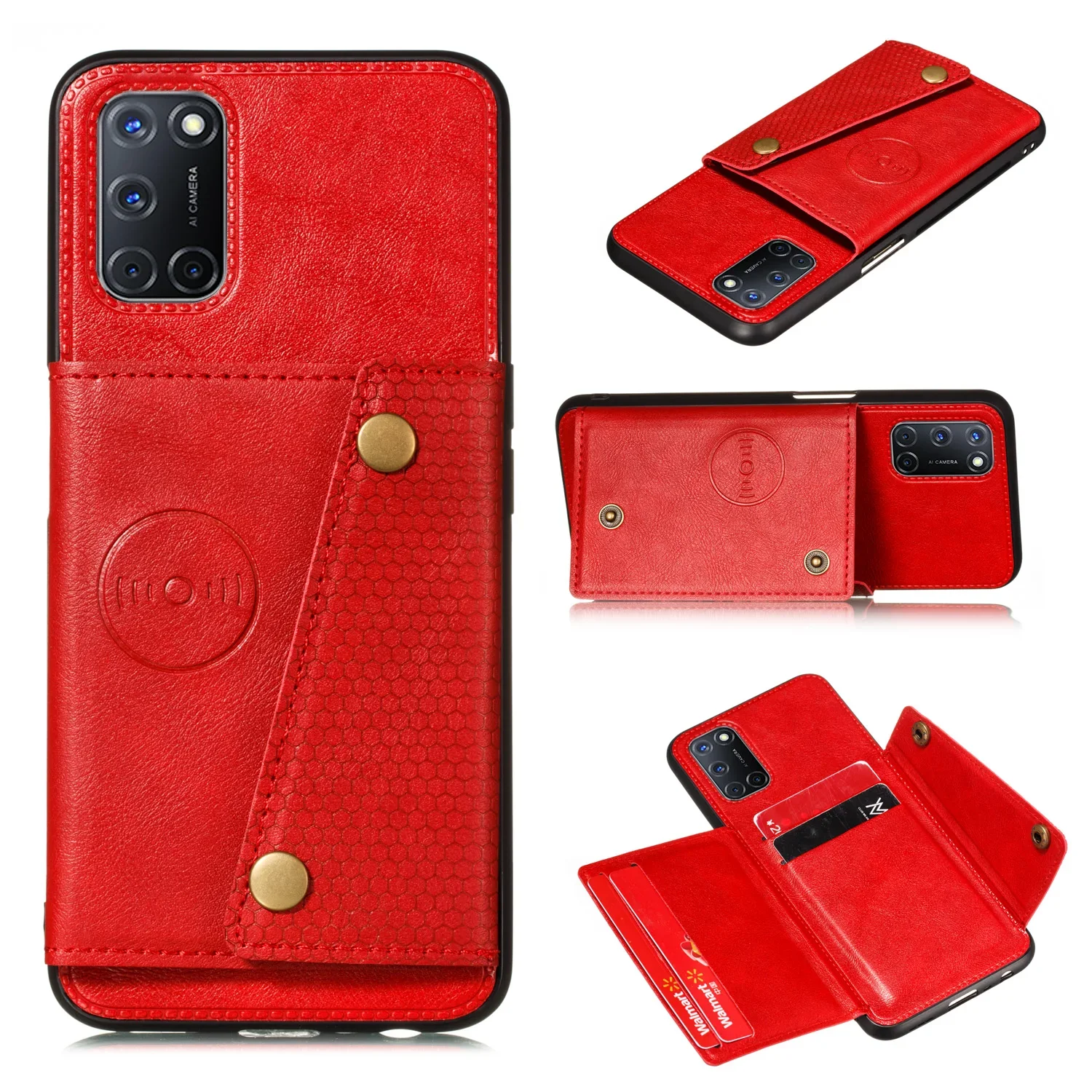 Twin Leather Case Phone Wallet Cover Anti-fall case for VIVO X30 X50 X60 X70 X80 X90 Y11 Y02 Y02A/Y02T Y15S Y10 Y15A 2023 4G Pro