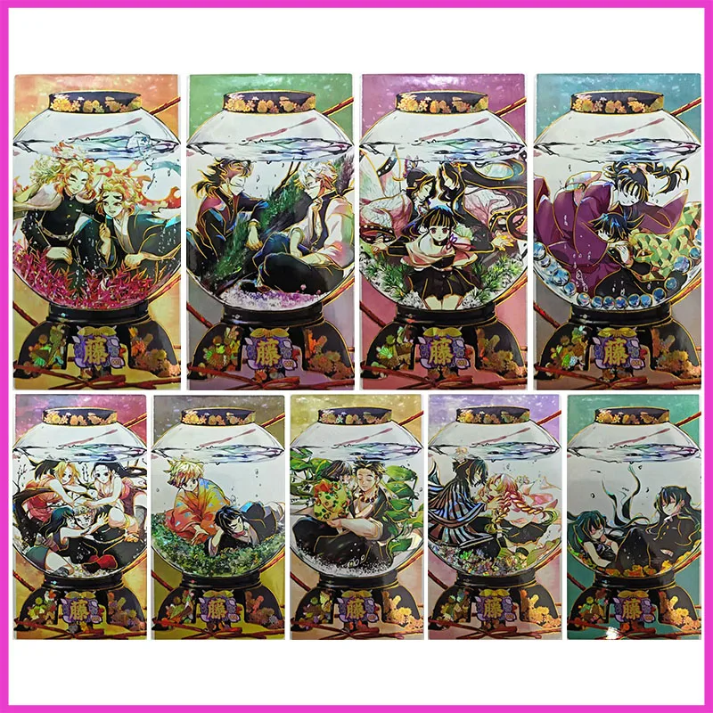 

Anime Demon Slayer Rare Collectible Card Kyoujurou Sanemi Tsuyuri Kanao Giyuu Tengen Zenitsu Gyomei Toy for boy Birthday Present