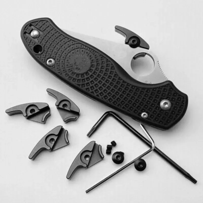 New 1PC Aluminium Alloy Quick Open Hook for Spyderco Native 5 Lightweight (C41)