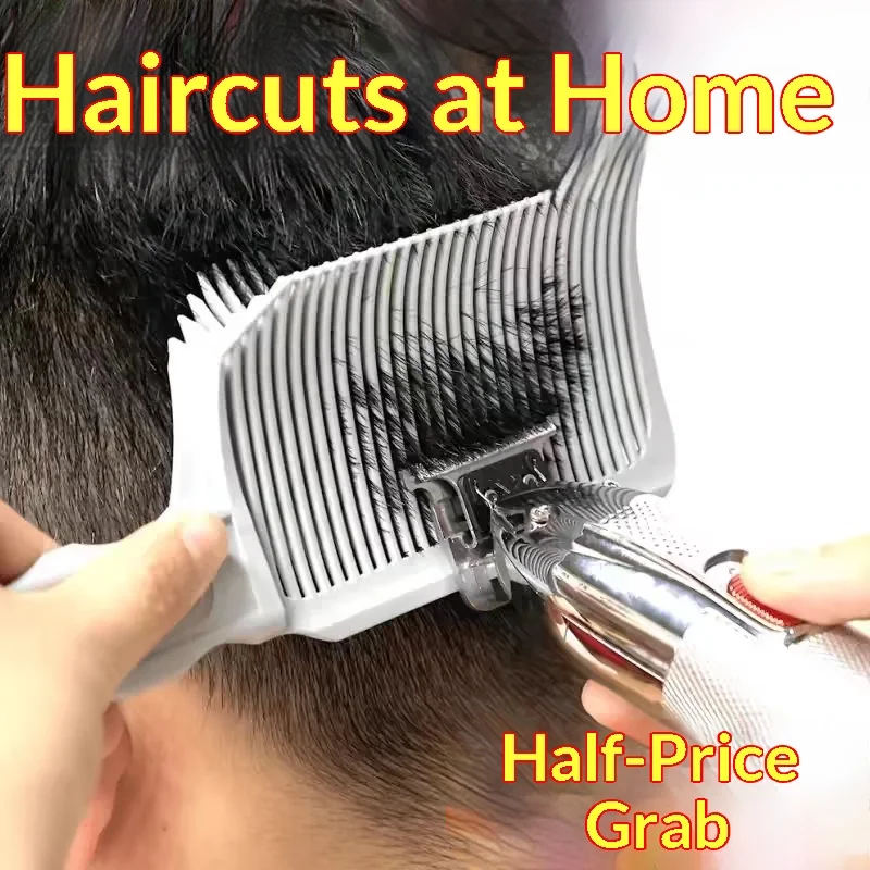 Professional Barber Fade Comb Clipper Blending Flat‑Top Hair Cutting Comb Heat Resistant Men Salon Hairdressing Styling Tool