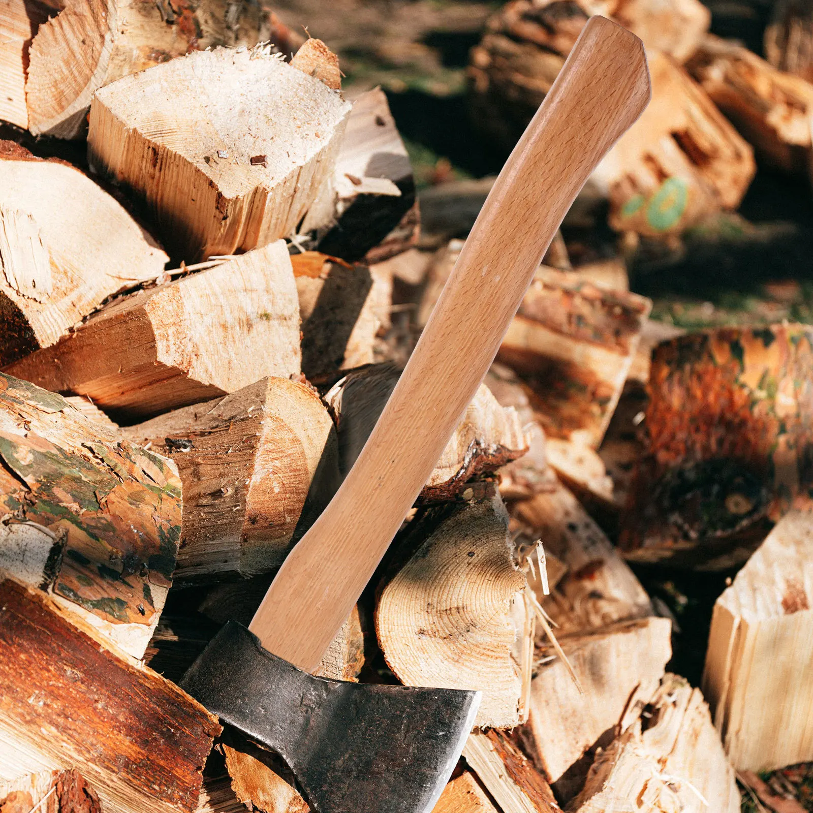 Beech Axe 43cm Hatchet Replacement Durable Wooden Handles Long Axe Handle Replacements Term Use Easy Install Outdoor Tool
