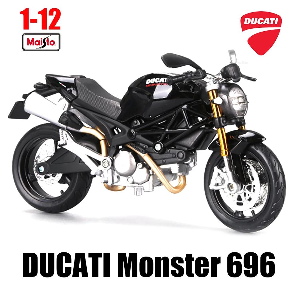 

Maisto 1:12 Ducati Monster 696 литая под давлением модель мотоцикла из сплава, коллекция моделей автомобилей, подарочный игрушечный инструмент