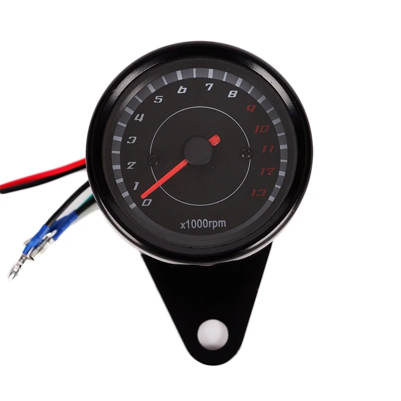 DC 12V Motorcycle Tachometer Modified LED Digital Display Motorbike Gauge