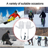 YOST-USB Heated Glove Pad Winter Warm 5Finger Gloves Heating Pad Electric Heating Film Glove Heating Sheet For Skiing