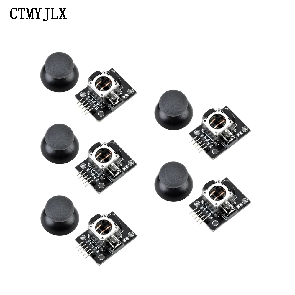 1-5pcs For Arduino Dual-axis XY Joystick Module PS2 Joystick Control Lever Sensor KY-023 DIY Electronic Sensors Kits