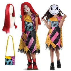 De Nachtmerrie Voor Kerst Horro Sally Cosplay Kostuum Baby Meisjes Halloween Maskerade Party Jack Skellington Jurk Voor Kinderen