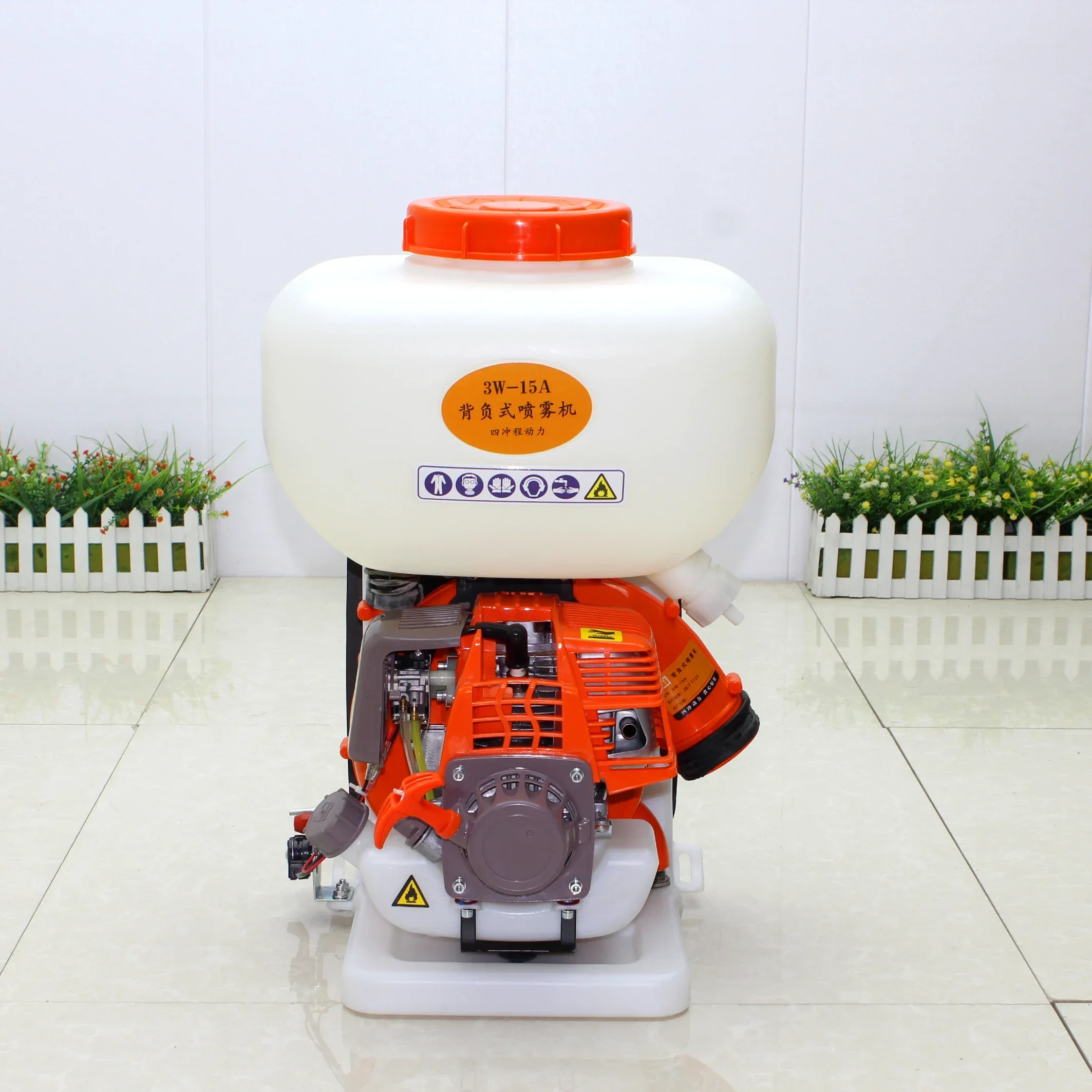 3W-15A Dust Collector and Sprayer 41.5CC Backpack 4 Stroke Gasoline Engine Agriculture Pesticide Fertilizer 15L