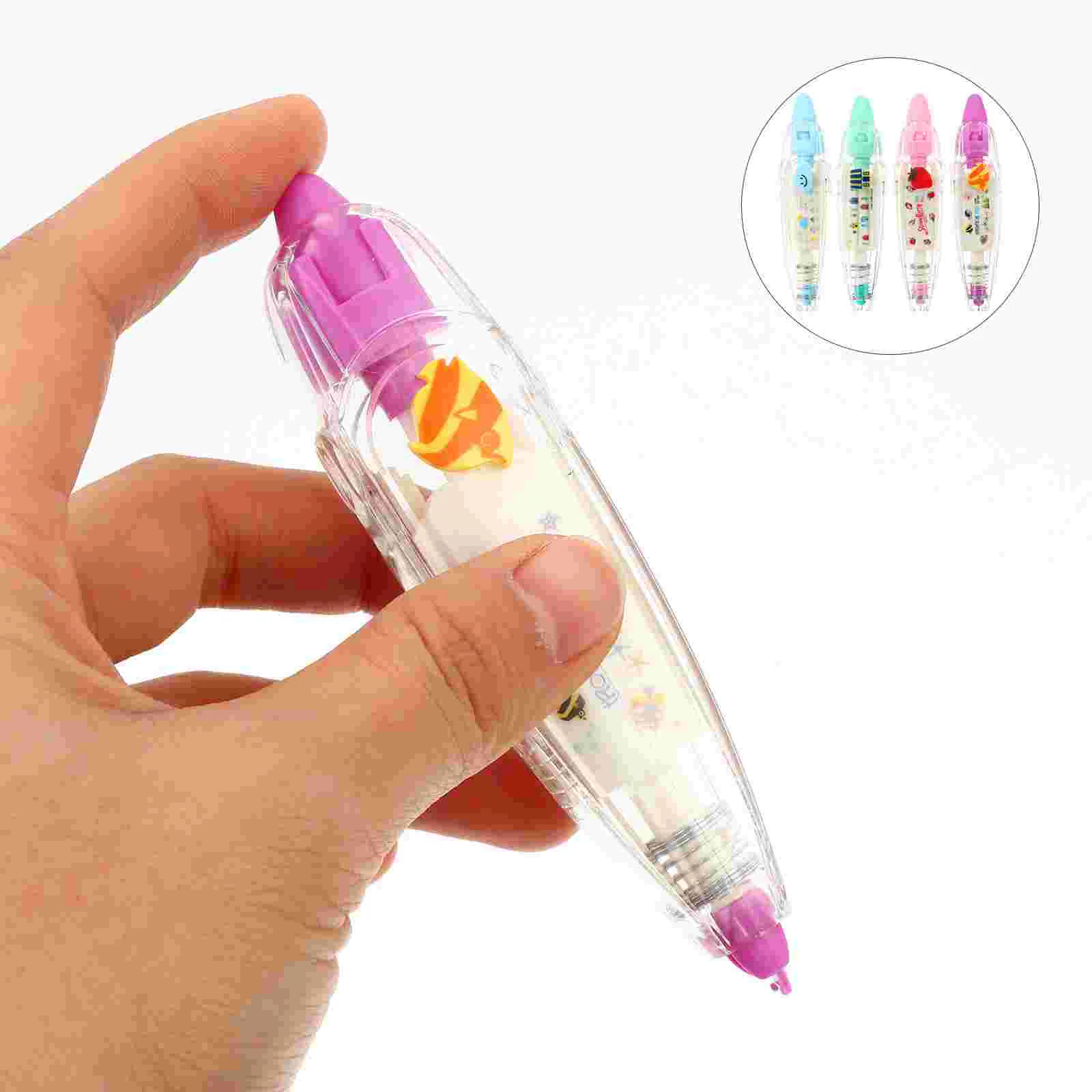 4 шт., милые мультяшные корректирующие ленты для ручек, канцелярские принадлежности, скрапбукинг, студент