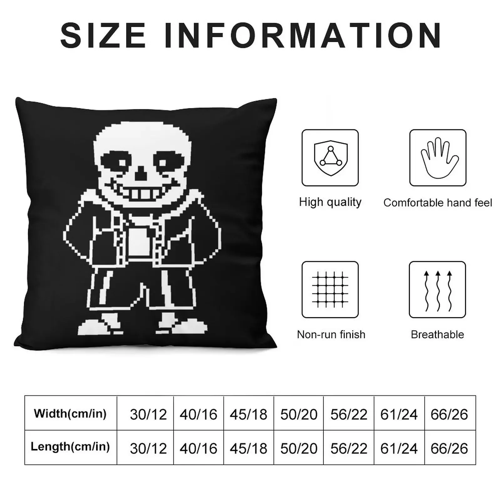 Sans Undertale Throw Pillow Sofa Covers Pillow Cover Embroidered Cushion Cover pillow