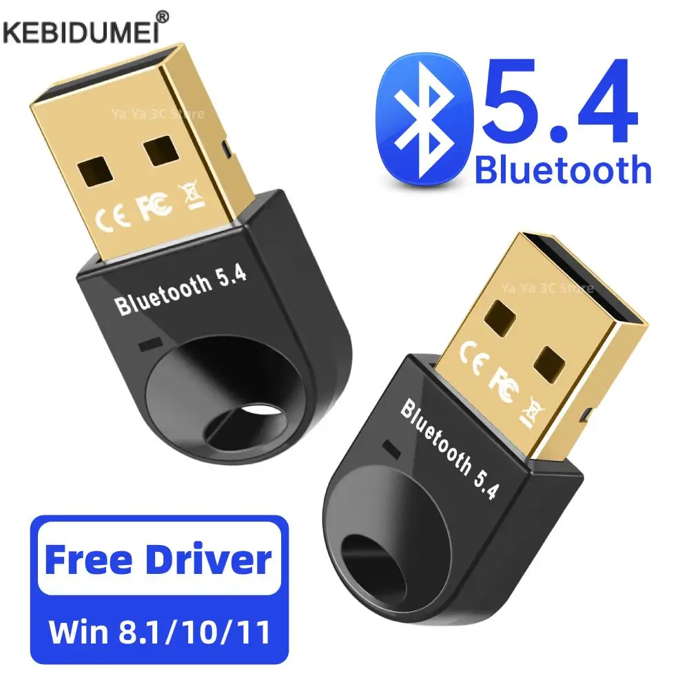 Adaptador Dongle Bluetooth USB para PC Speaker, Teclado Mouse Sem Fio, Receptor De Áudio De Música, Transmissor, 5.4, 5.3