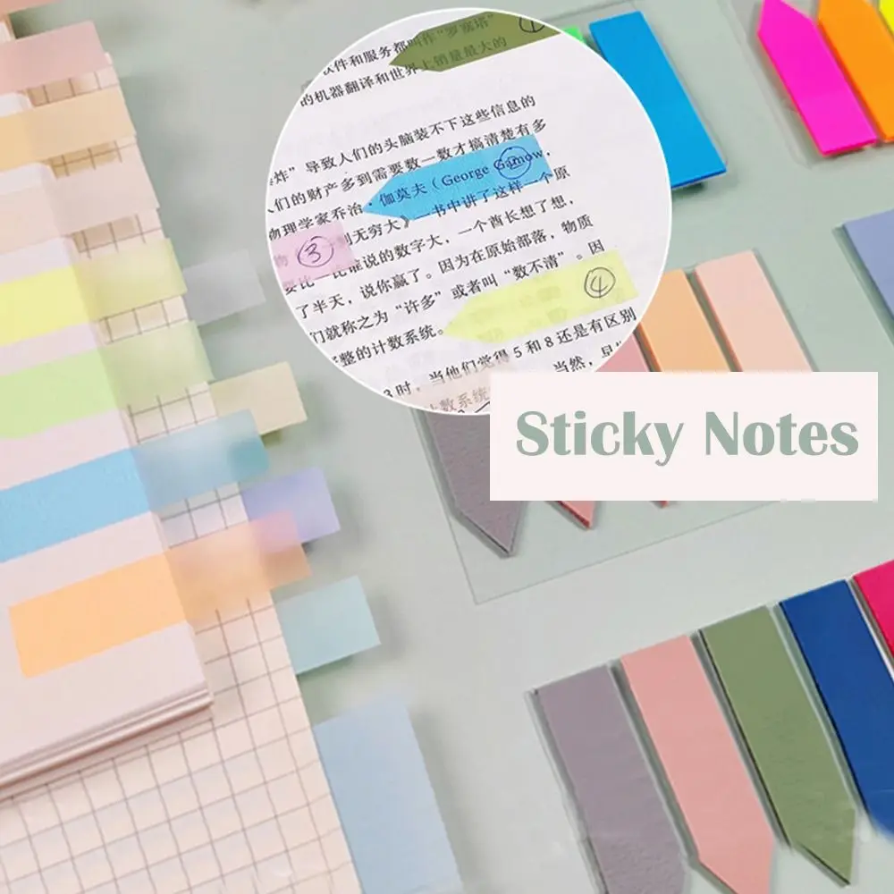125sheets Fluorescent Label Bookmark Sticky Labels Sticky Notes Diy Decoration Reading Label Student Stationery Office Supplies