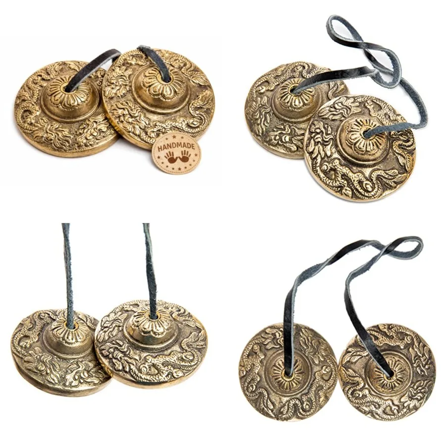 

Tingsha Cymbals Bells - Easy To Play - Meditation Mindfulness Chime For Chakra Healing Sound Bath Dharma Gifts Handcrafted Tibe