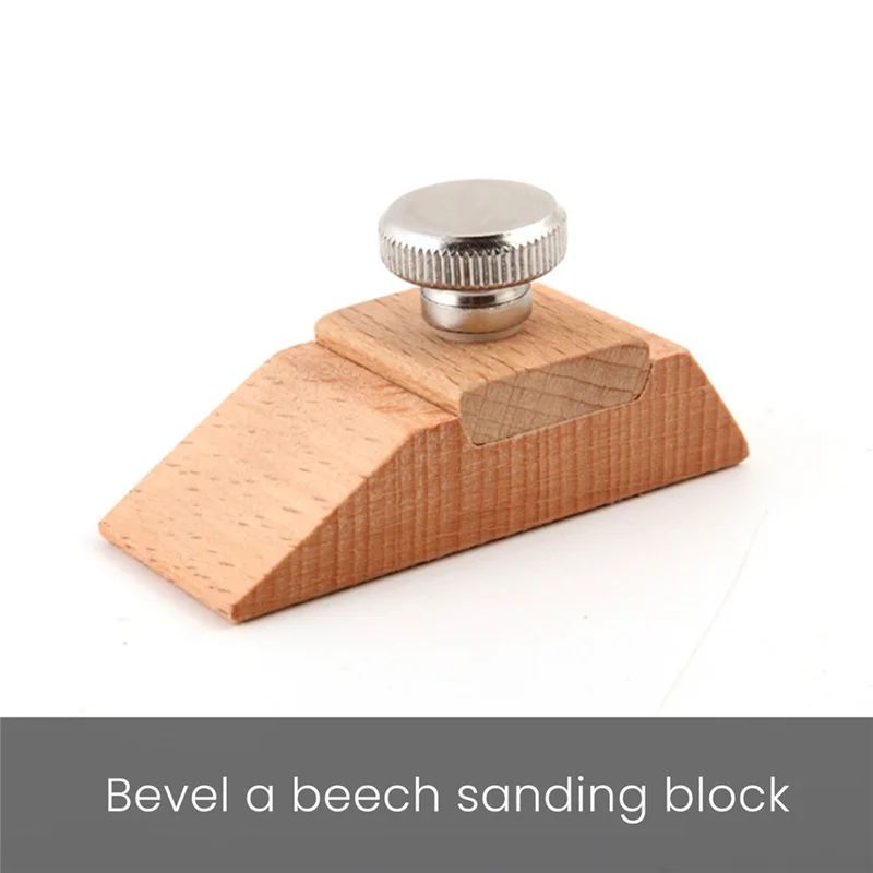 Trending Now 3Pcs Wooden Sandpaper Block Set Square Bevel Wedge Hand Sanding Block Handmade Leather Edge Grinding Polishing Tool