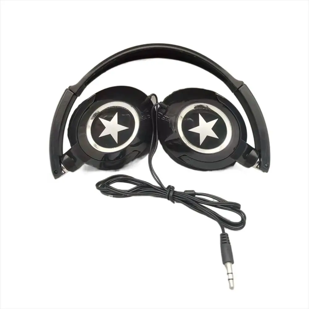 Auriculares por encima de la oreja con cable, auriculares estéreo de música de sonido HiFi de graves, auriculares flexibles ajustables para PC y